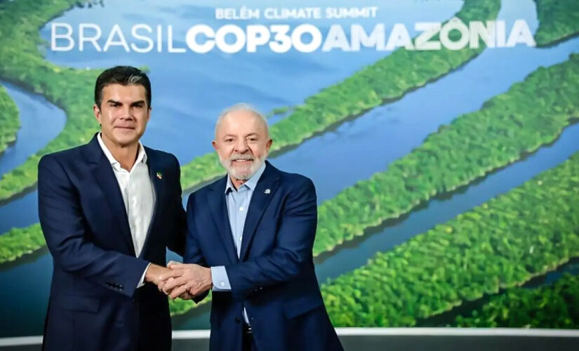 Governador Helder Barbalho participou na quinta-feira (6), em Belém, no Pará, da Cúpula de Líderes, ao lado de Lula 