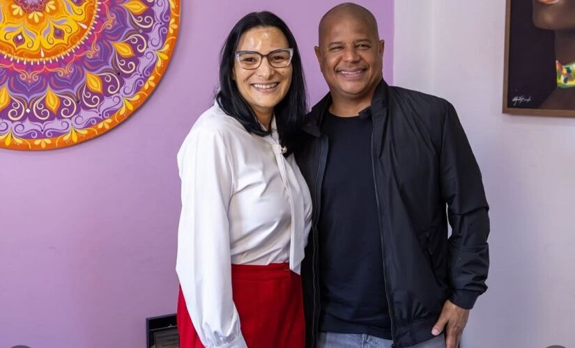 Juliana Cardoso e Marcelinho Carioca durante encontro em São Paulo