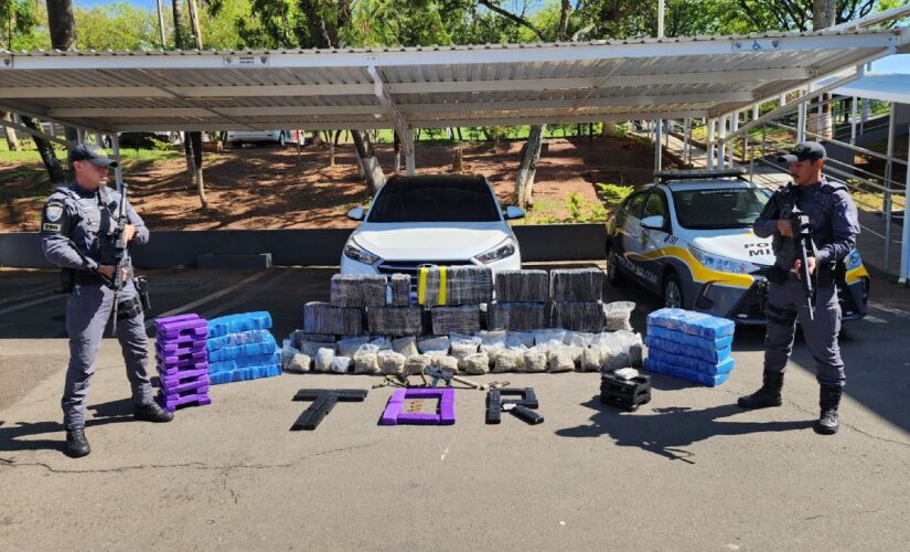 Operação da Polícia Rodoviária flagra comboio com maconha e skank no interior paulista