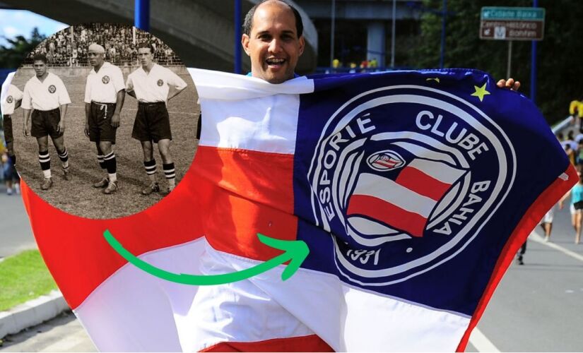 A relação entre os escudos de Bahia e Corinthians ajuda a entender como a identidade de um clube também se constrói a partir de referências externas.
