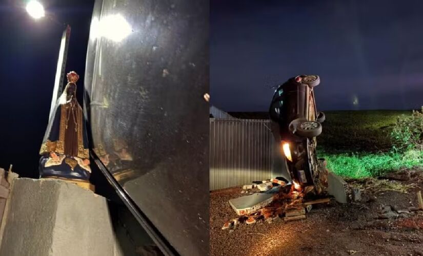 Acidente ocorreu de madrugada no Paraná; política afirma que desvio repentino e pedra na pista impediram colisão mais grave