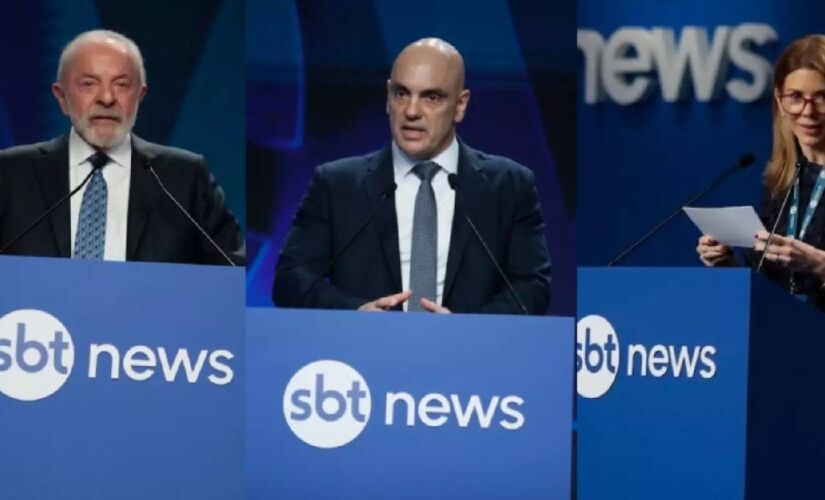 Lula e Moraes discursaram no palco, o que motivou rea&ccedil;&atilde;o negativa de parte do p&uacute;blico