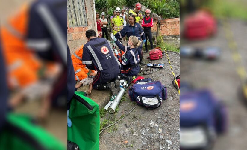 Bombeiros conseguiram estabilizar criança, que foi levada a BH em estado grave