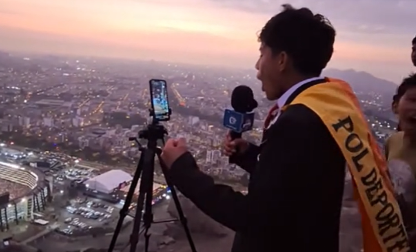 O peruano Cliver Huamán, de apenas 15 anos, viralizou no mundo ao narrar Flamengo e Palmeiras de montanha