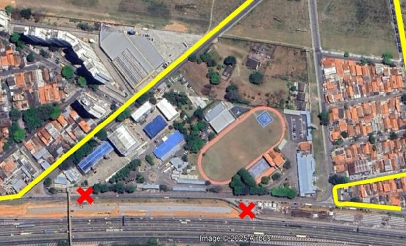 Trecho que será interditado em São José dos Campos, no Vale do Paraíba