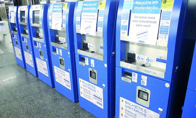  Totem de vende de passagem na Estação Santa Cruz do Metrô, em São Paulo (SP), nesta terça