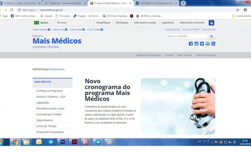 Candidatos deverão entrar no site do programa e indicar em quais municípios desejam realizar o atendimento à população