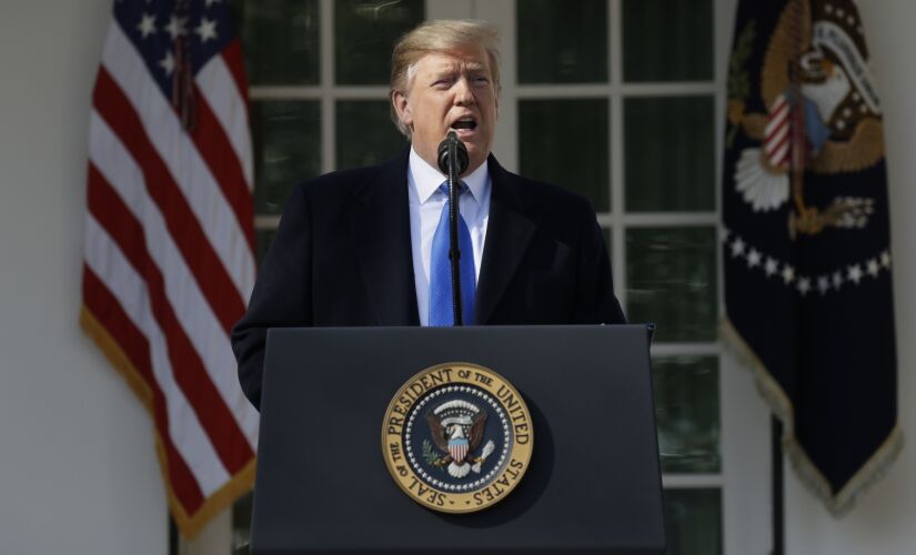 O presidente americano, Donald Trump, fez anúncio na sexta-feira nos jardins da Casa Branca