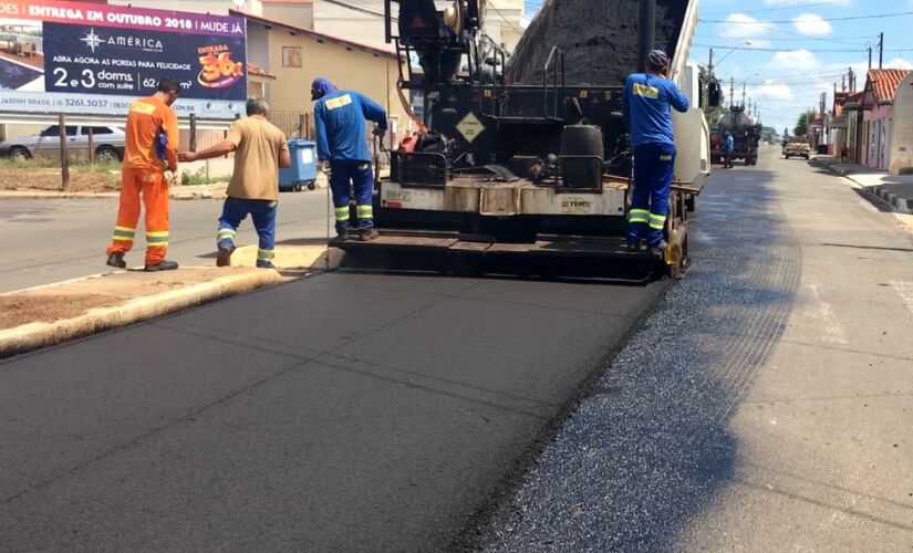  Recapeamento da avenida foi realizado na última semana 