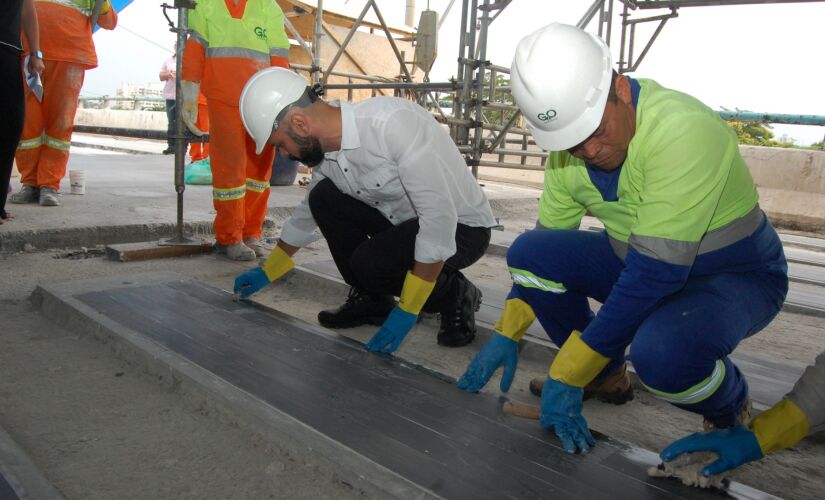 Prefeito visitou obras de viaduto da Marginal Pinheiros em 12 de fevereiro; a liberação estava prevista para ocorrer no dia 15 de março