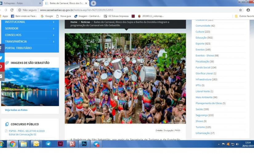  A cidade de Ilhabela terá uma grande programação de blocos
