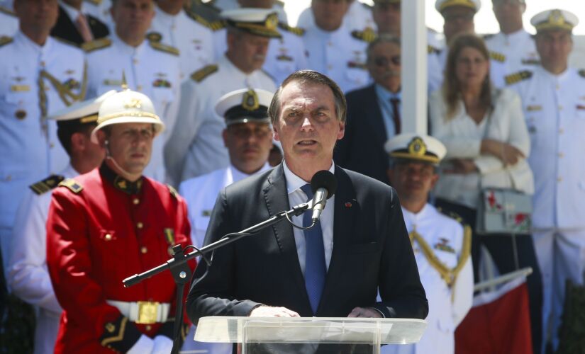 O presidente Jair Bolsonaro (PSL) realizou um discurso para militares nesta quinta-feira 