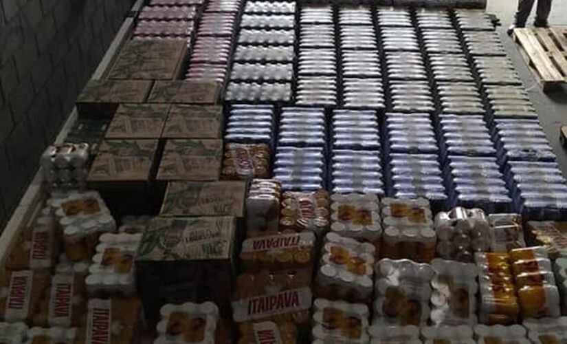 A carga de cerveja foi recuperada pela Polícia Militar no Interior 