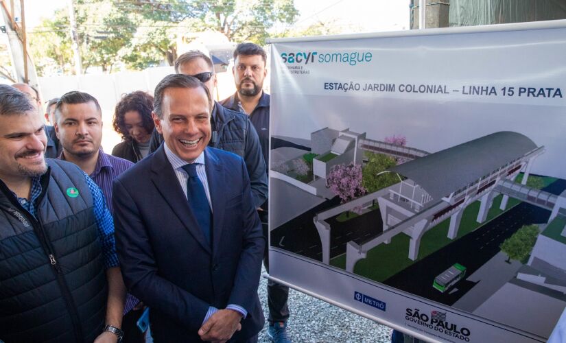 As obras da estação Jardim Colonial, na zona leste, foram anunciadas pelo governador de SP, João Doria