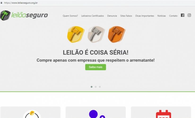 O site www.leilaoseguro.org.br, da Aleibras, orienta os compradores e tem espaço para denúncias