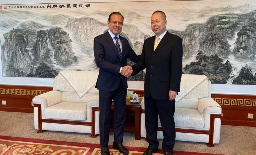 Doria em visita à China; projeto Novo Rio Pinheiros é tratado como um dos maiores do governador para as eleições de 2022