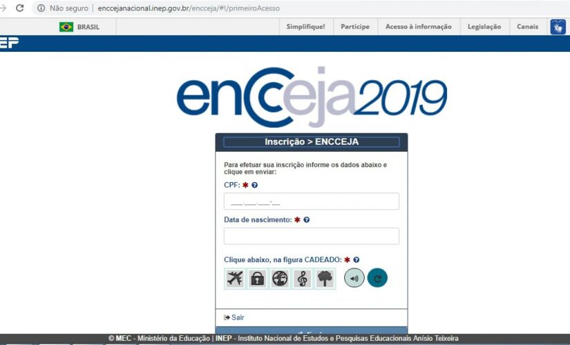 Participantes do Encceja 2019 já podem acessar o cartão 
de confirmação na internet através do site do Inep 