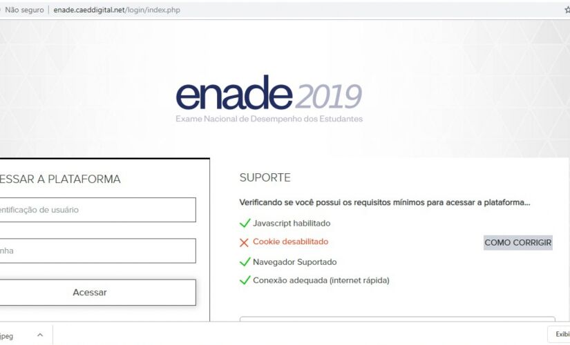As alterações devem ser realizadas pela internet, no 
Sistema Enade; o exame é obrigatório para obter o diploma