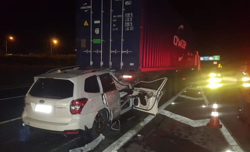 No mês passado, na rodovia Anhanguera, um carro bateu na traseira de um caminhão; o motorista do carro morreu