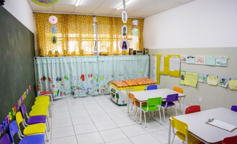 Escola de São Caetano do Sul, no ABC recebeu troca de piso e azulejo, forro das salas, pintura interna, externa e de piso externo
