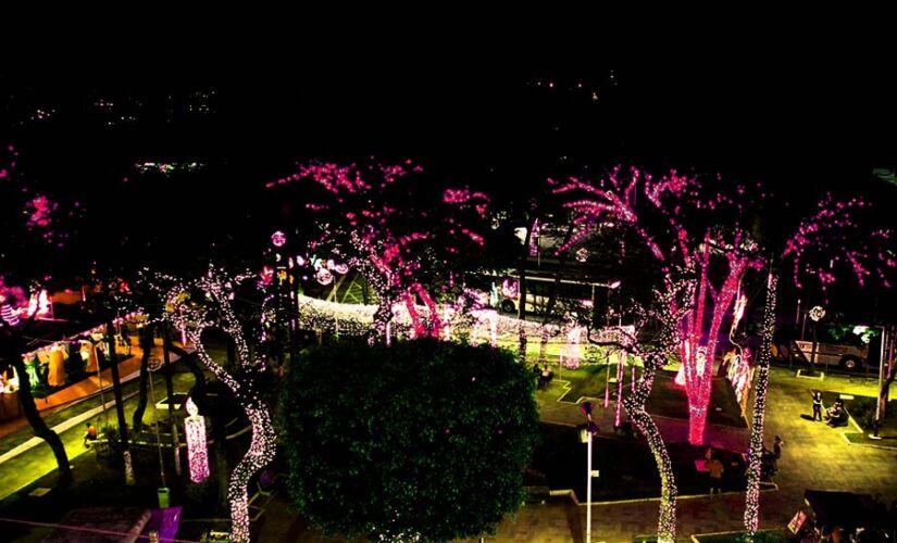 Anualmente, a já tradicional iluminação da Praça Nicola Vivilechio em Taboão da Serra atrai milhares de pessoas de todo o Estado 