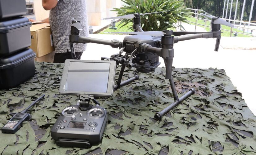 A Polícia Militar recebeu, nesta quinta, ainda 100 drones para ações preventivas e de inteligência