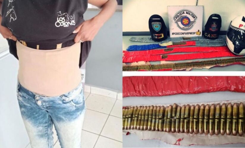 Junto com a passageira de 22 anos foram apreendidas cerca de 1.000 balas calibre 9mm, que é de uso restrito das forças armadas; ônibus foi fiscalizado no quilômetro 74 da rodovia Castello Branco