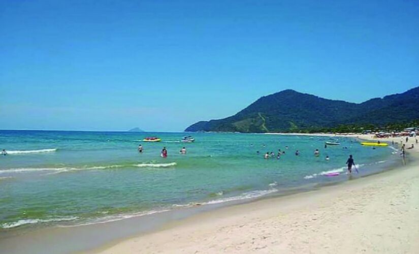 Praia da cidade de S&atilde;o Sebasti&atilde;o, no litoral norte paulista