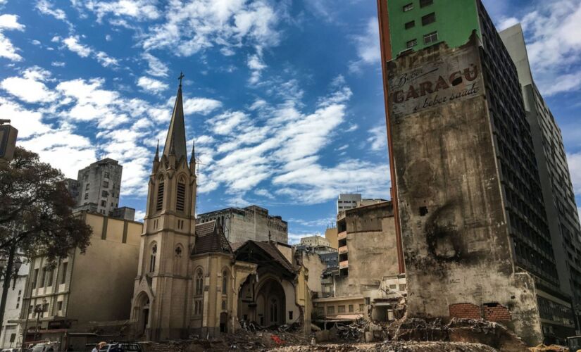 O Edifício Wilton Paes de Almeida desabou após um incêndio e deixou sete mortos