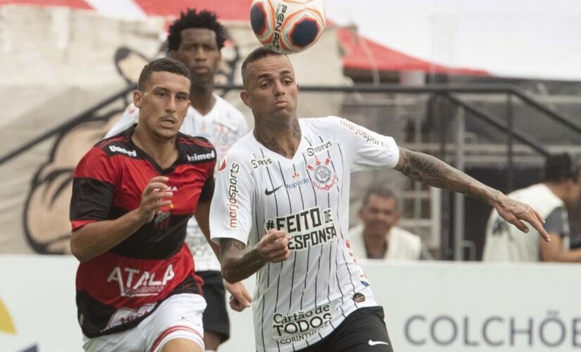 Luan, do Corinthians, em jogo contra do Ituano no Paulist&atilde;o de 2020