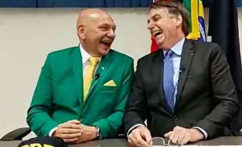 O empres&aacute;rio Luciano Hang, dono das lojas Havan, e Bolsonaro