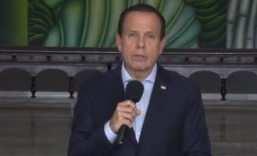 João Doria, durante entrevista coletiva na tarde desta quarta-feira