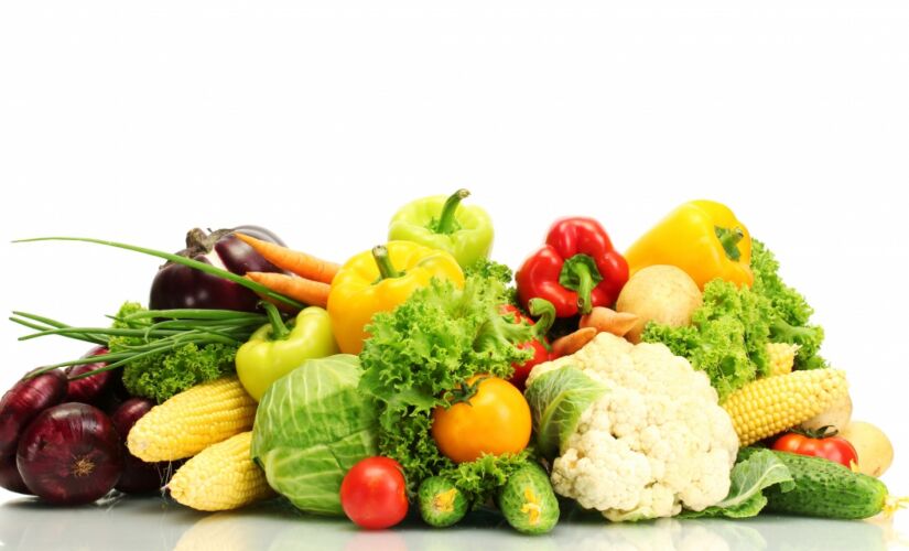 Legumes fundo Branco 