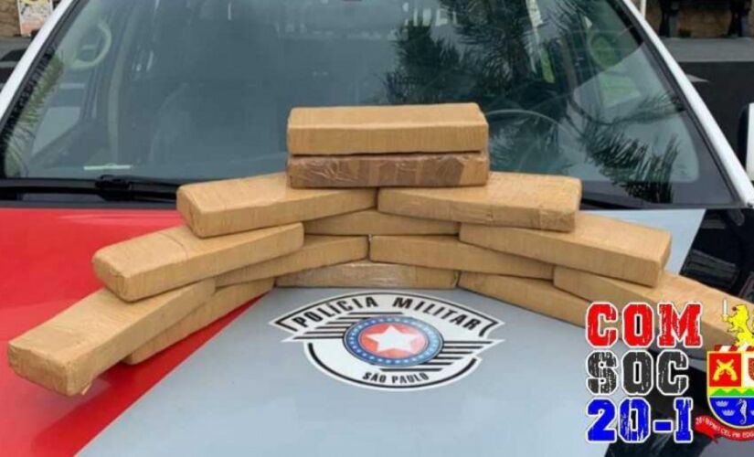 Os tijolos de maconha estavam na mochila da passageira