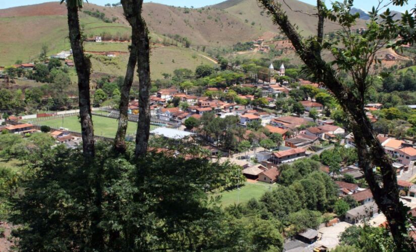 Vista aérea de Monteiro Lobato, cidade do interior de São Paulo