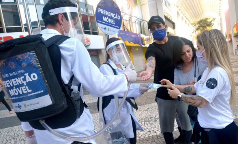Na segunda-feira a atividade aconteceu na região central do município de Santo André