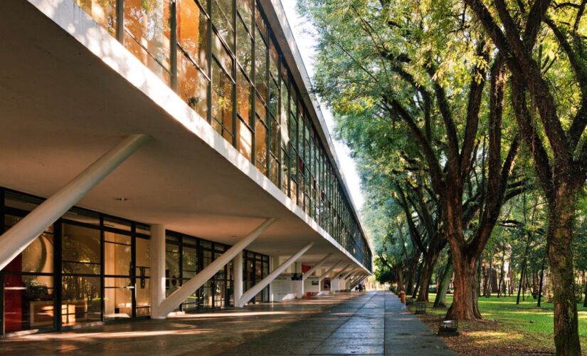 Entrada do Museu Afro Brasil, localizado no Pavilhão Padre Manoel da Nóbrega, no Parque Ibirapuera