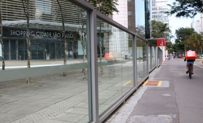 Shopping Cidade S&atilde;o Paulo,  na Avenida Paulista, fechado durante a quarentena