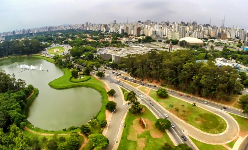 Parque do ibirapuera visto de cima