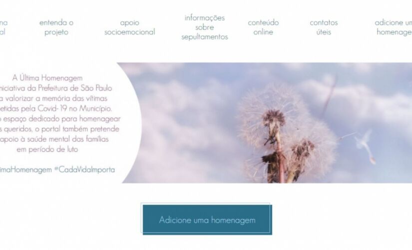 Site também abriga conteúdos especializados sobre luto e saúde mental, com endereços e telefone úteis para os serviços