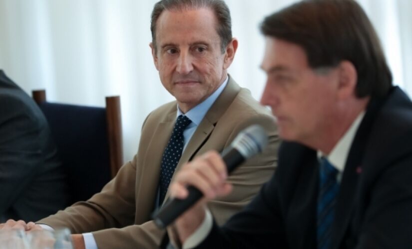 Paulo Skaf, ex-presidente da Fiesp e o presidente da República, Jair Bolsonaro