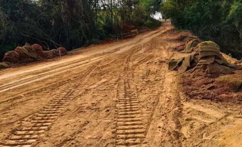 A Prefeitura de Tietê concluiu na última semana as obras da travessia do bairro da Praia; local desmoronou após chuvas 