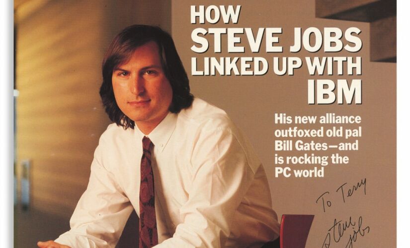 O exemplar da Revista Fortune, assinada por Jobs, é de 1989