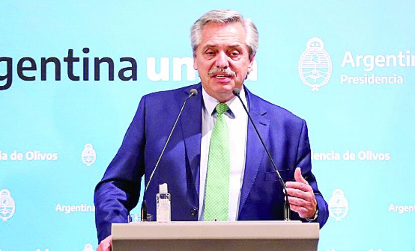 Alberto Fernández é presidente da Argentina e fez declaração durante um encontro em Buenos Aires 