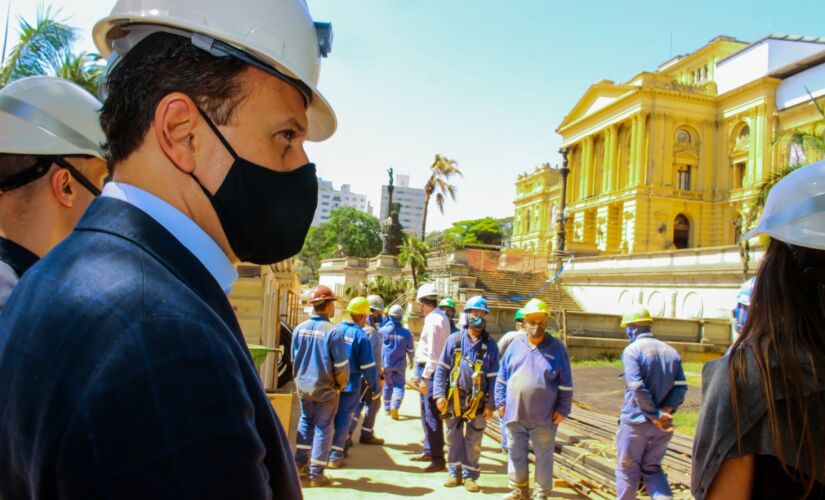 O governador João Doria visitou a obra