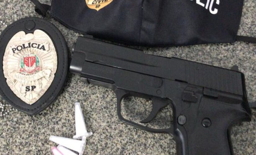Material apreendido pela polícia