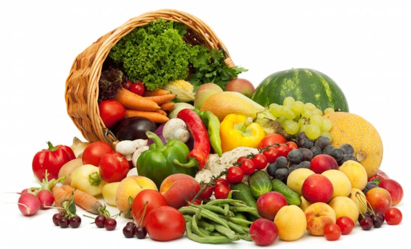 Cestas de frutas e legumes 