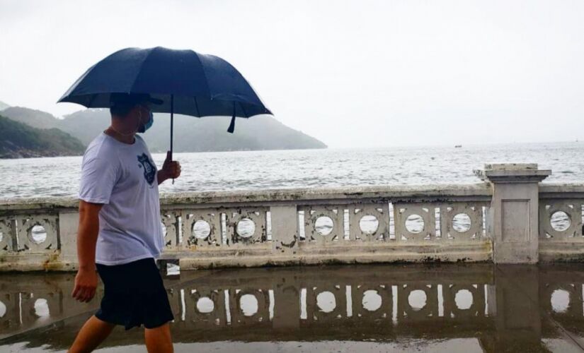 Chuva no litoral paulista