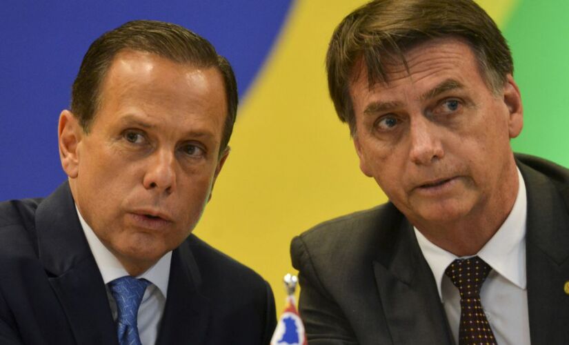 O governador de São Paulo, João Doria, e o presidente da República, Jair Bolsonaro