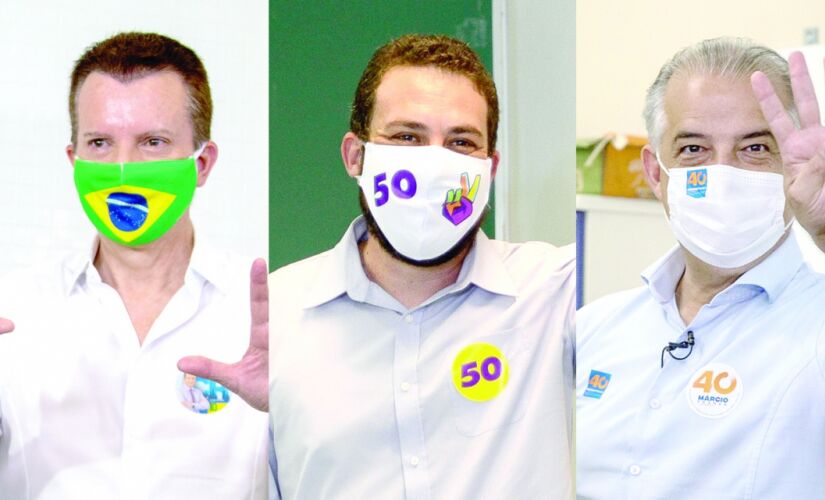 Celso Russomano, Guilherme Boulos, Marcio Fran&ccedil;a ap&oacute;s votarem 